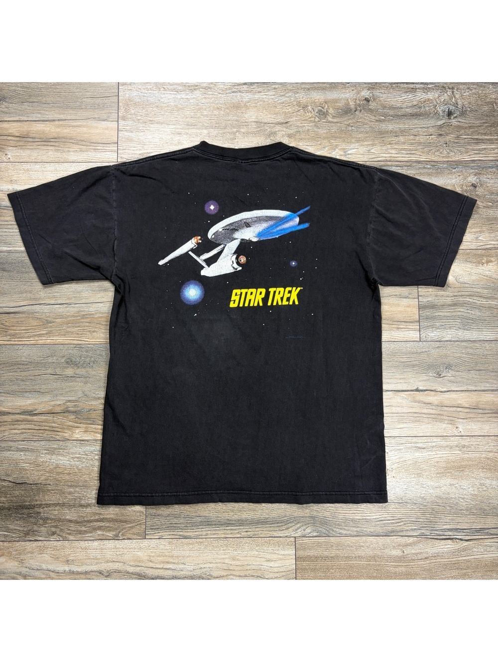 Vintage Star Trek 30 Years Black Graphic T-Shirt Size L